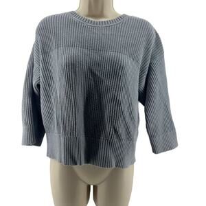 CAbi Fair Play Reversible Sweater in Ice Blue Womens Size Small